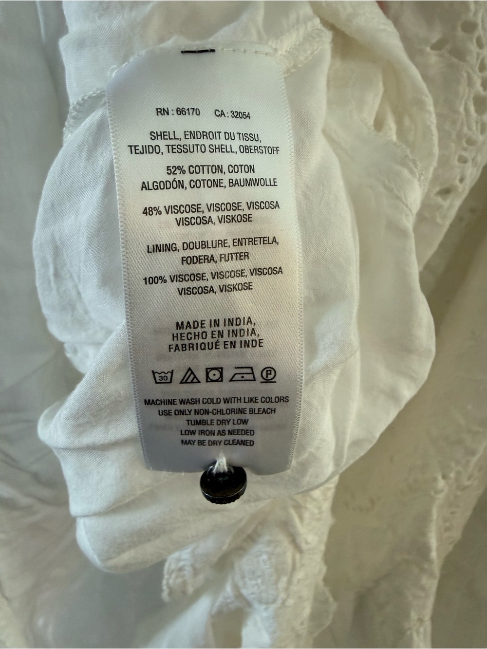 Maeve Anthropologie Tiered White Eyelet Midi Dress, Bridal, Bachelorette size 10 - Picture 11 of 11